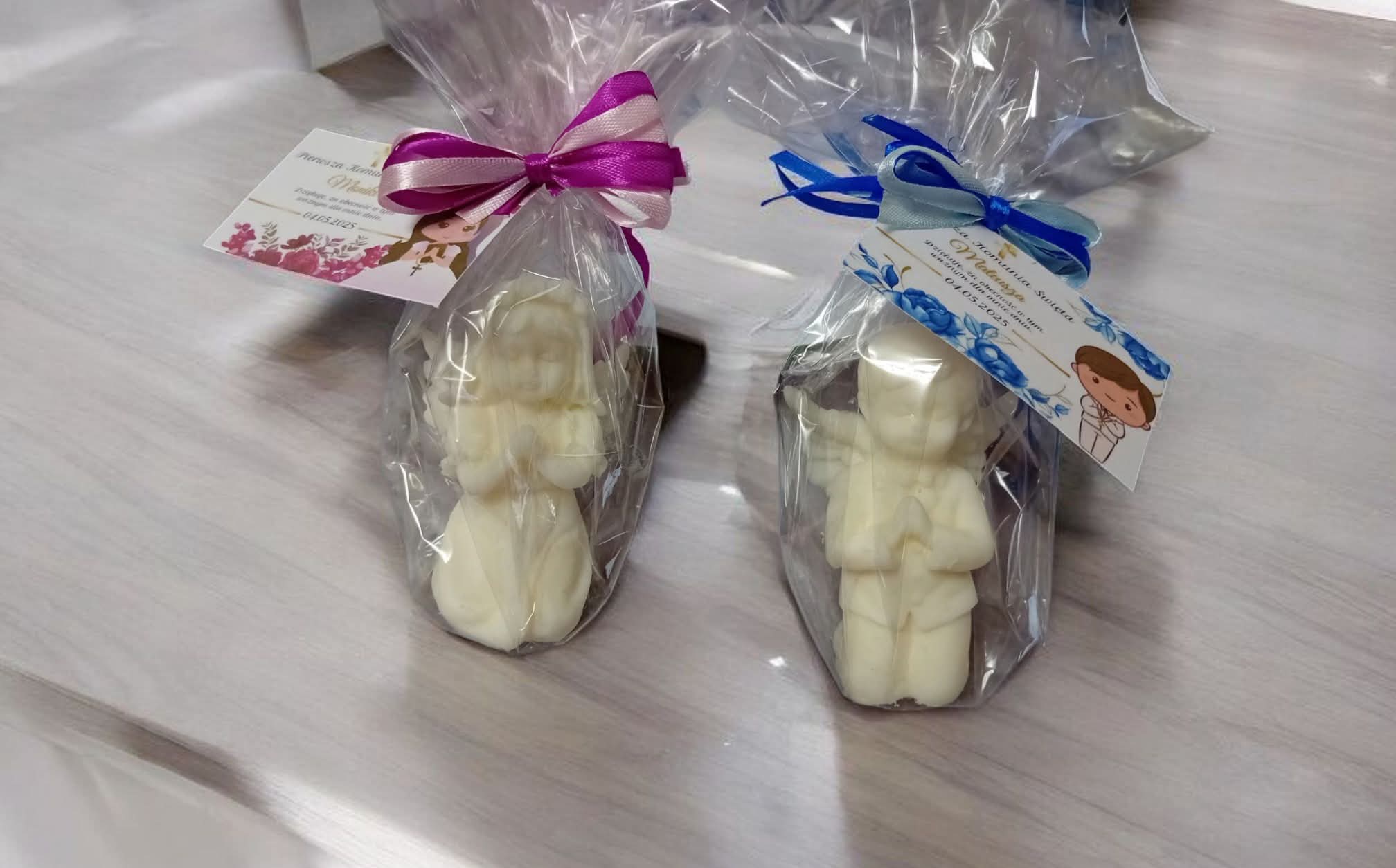 👼 Świeca Aniołek – podziękowanie dla gości z personalizacją GRATIS