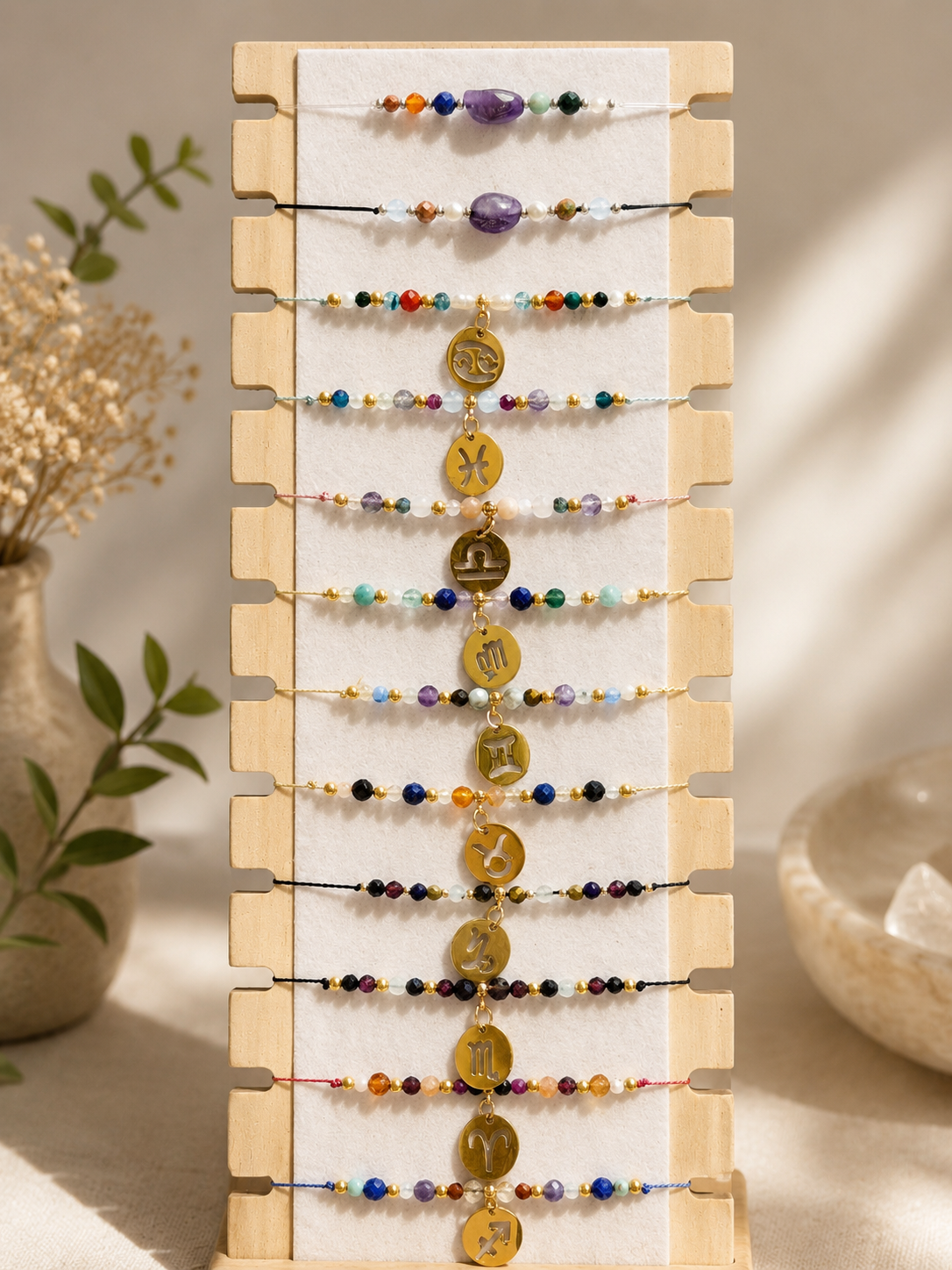Bransoletka z Kamieni naturalnych znak zodiaku