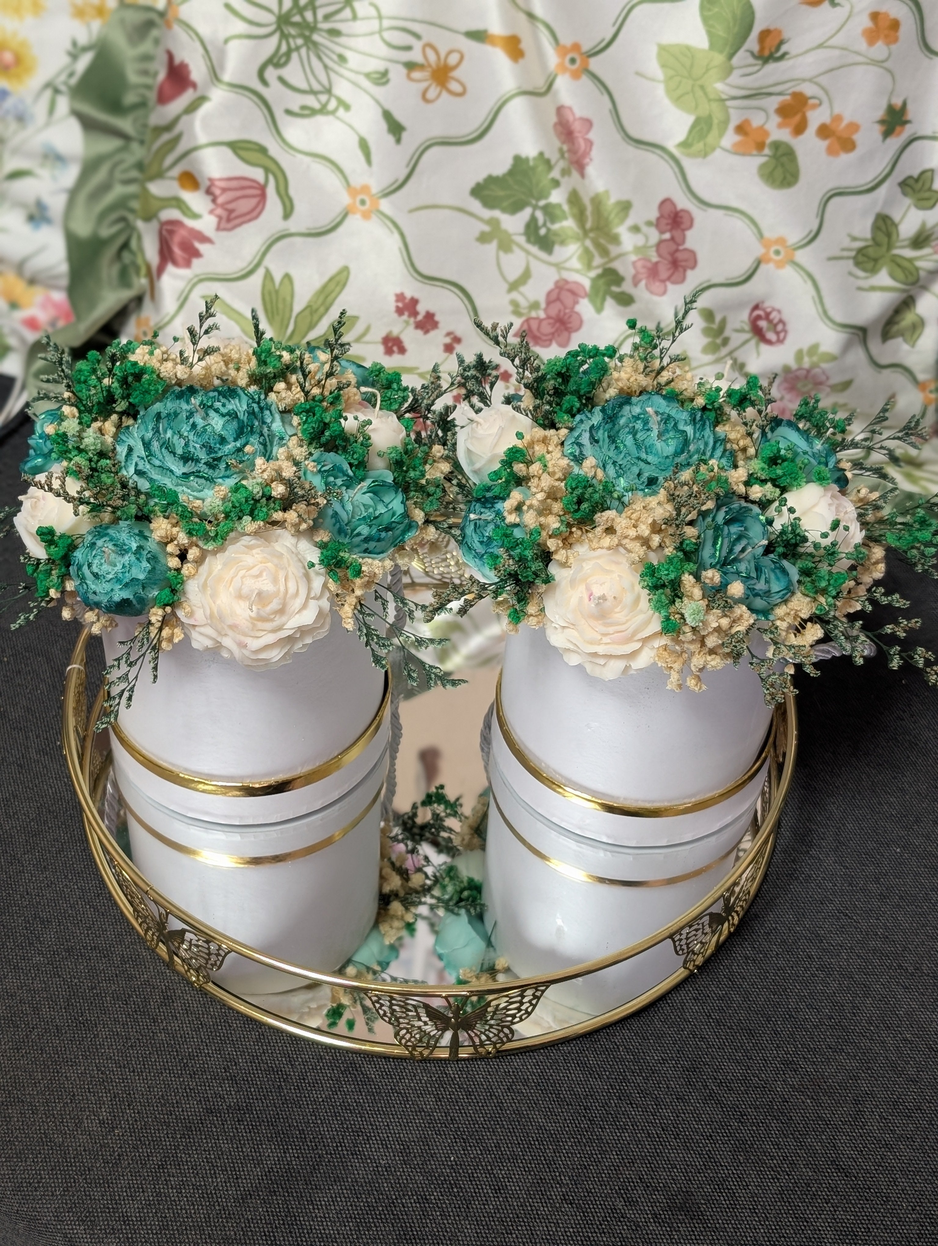 Flowerbox z 9 świec sojowych – elegancki zestaw prezentowy w pudełku